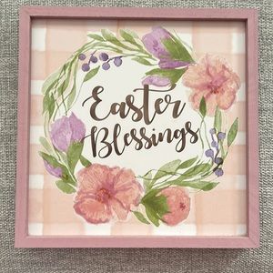 Framed Easter blessings decor